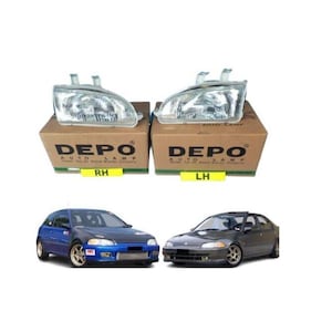 Headlight Headlamp Head Light Lamp 1 Pair LH RH Honda Civic EG6 EG9 Express Ship
