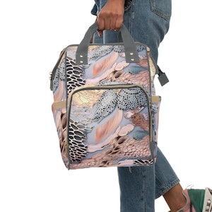 Stylish Multifunctional Diaper Backpack - Perfect for Moms on the Go, Fashionable Baby Gear, Trendy Baby Bag, Ideal Baby Shower Gift,