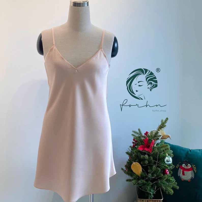 Silky Slip Dress: Elegant Sleepwear, Underslip Petticoat | Women’s Nightgown & Summer Satin Dress Bild 5