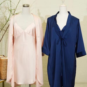 Silk Bridesmaid Robe | Custom Colors & Length | Summer Kimono Robe for Women | Satin Dressing Gown | Wedding Day Gift For Her | Silk Kimono
