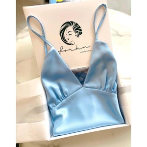 Silky Satin Cami Top, Adjustable Spaghetti Strap, Bridesmaid Gift