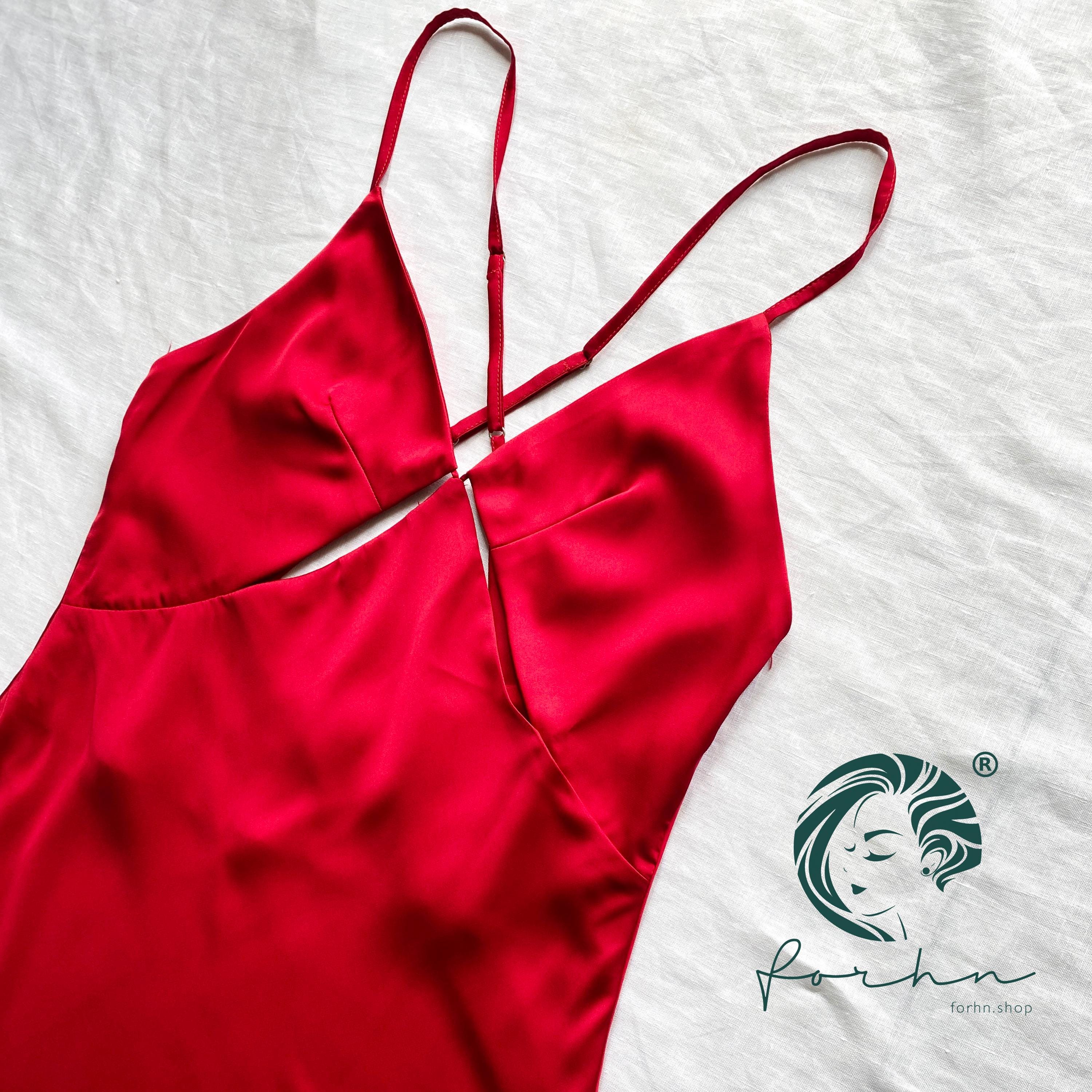 Red Slip Silk Dance Costume - Etsy