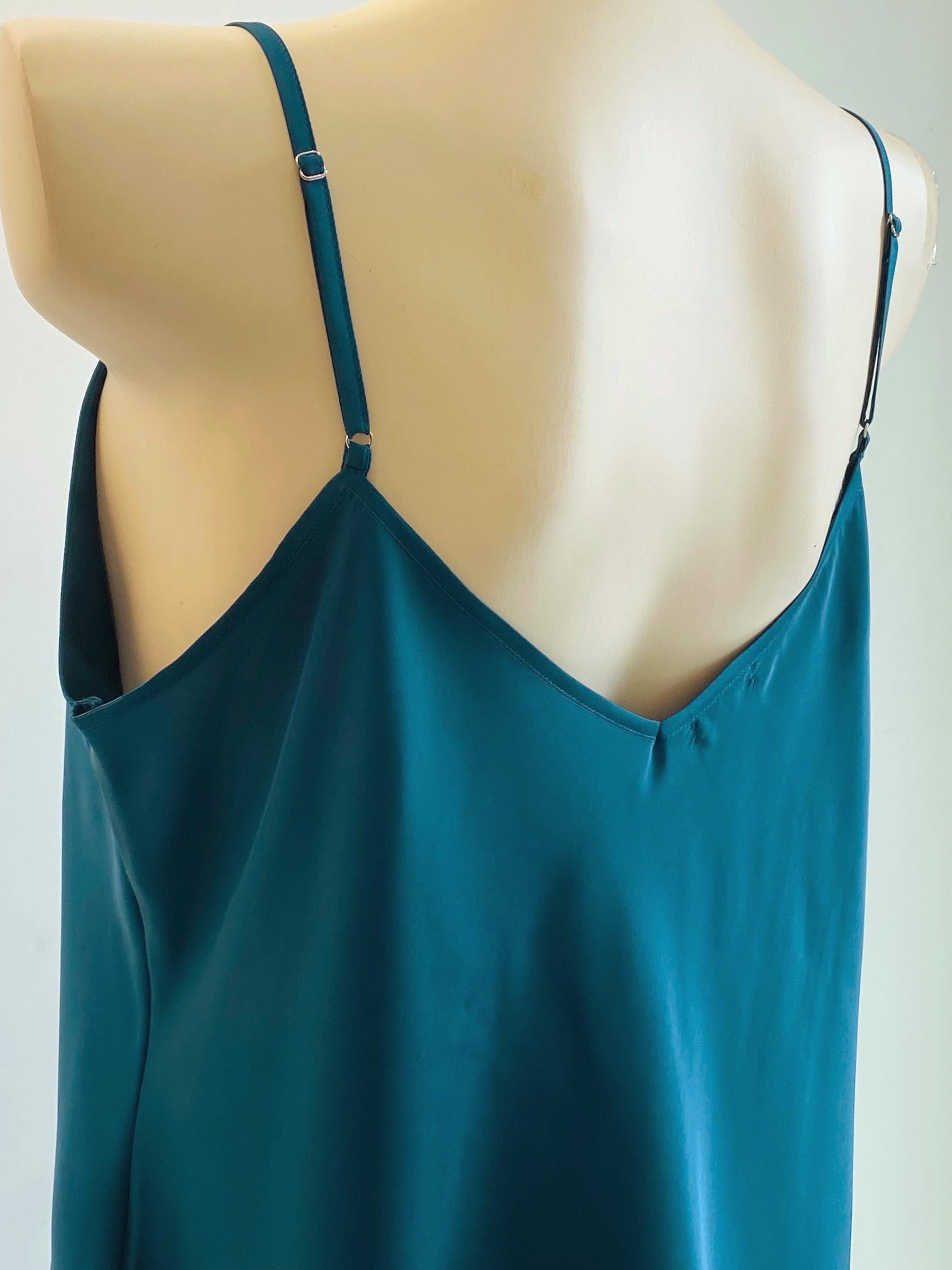 Satin Camisole Top, Teal, Beige, Dark-mint & Can Custom Colors ...