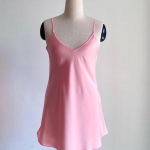 Silky Slip Dress: Elegant Sleepwear, Underslip Petticoat | Women’s Nightgown & Summer Satin Dress PINK