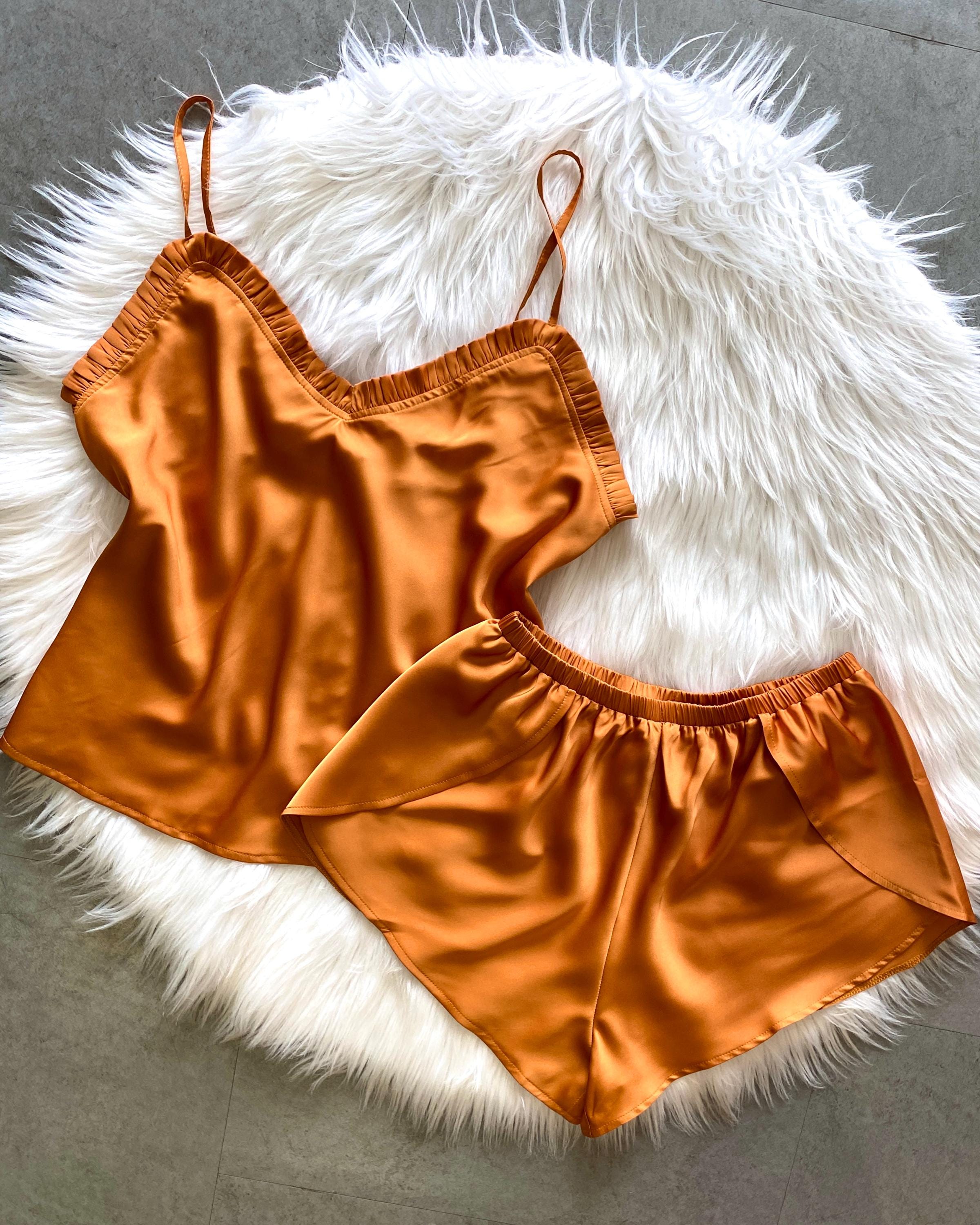 Satin Camisole Set, Custom Color Bridal, Bridesmaid Loungewear