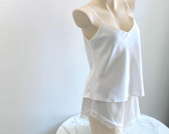 Satin Cami Shorts Set: Bridal Pajama Set, Silky Sleepwear, Bridesmaid Gift, Elegant Loungewear