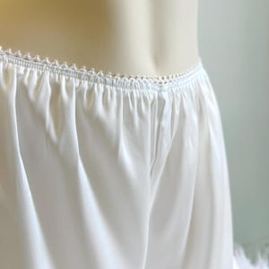 White Satin Sleepwear Ruffle Cami Shorts Set Bridal Pajama Custom Bridesmaid Gift image 9