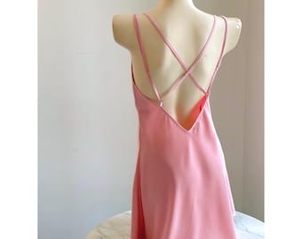 Backless Satin Slip Dress Sexy Cami Nightgown Silky Sleepwear & Nightwear For Women Custom Colors