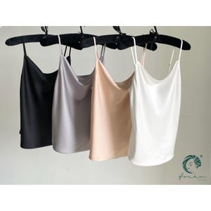 Satin Cami: custom color, Double-Layered, Cowl Neck Top for Workwear - Women Camisole Pajama Set