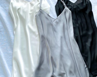 Silky Slip Dress: Elegant Sleepwear, Underslip Petticoat | Women’s Nightgown & Summer Satin Dress
