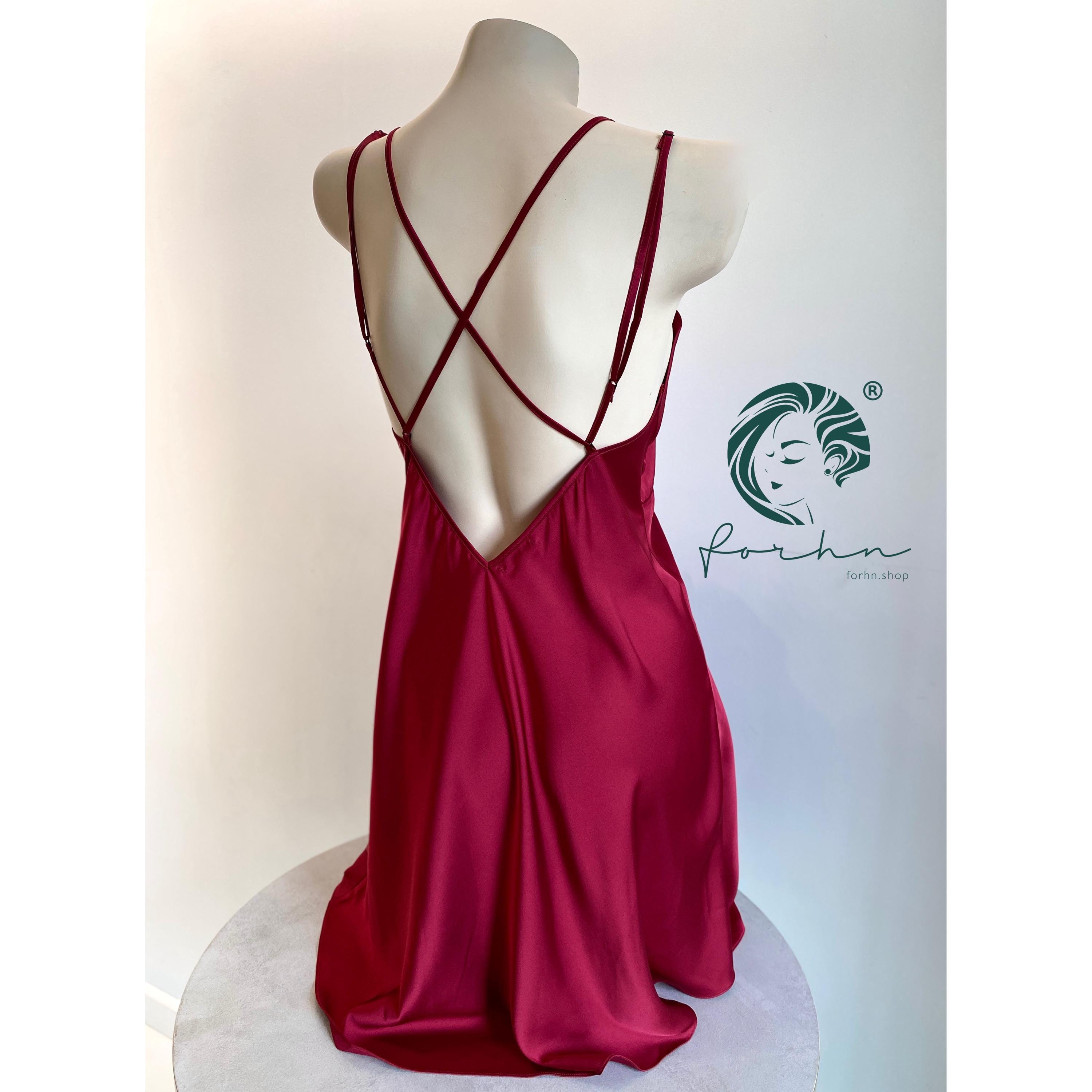 strapless open back dress Cowl Neck Slip Dress – The Line Up main image 1