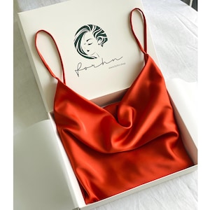 Burnt Orangt Midi & Mini Satin Dress, custom colors White, Green..,| Bachelorette Party Satin Dress – Red Satin Slip Dress| Bridesmaid Dress