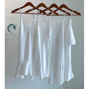 White Silk Slip Dress – Bridal Nightgown – 4 Elegant Styles – Wedding Morning Dress – Bride Getting Ready Outfit – Bridesmaid Gift