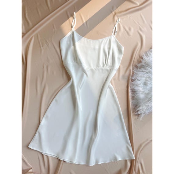 white satin cami dress Only satin cami mini dress in white