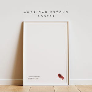 Affiche américaine de psychopathe | Art mural minimaliste imprimable en téléchargement numérique, taille personnalisée, affiche de film rétro