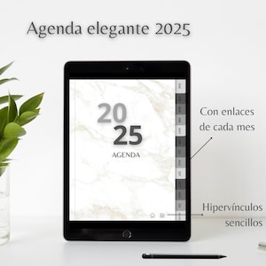 Digital Agenda, elegant agenda, 2025 agenda, versatile agenda, agenda with links, simple digital agenda, agenda in Spanish