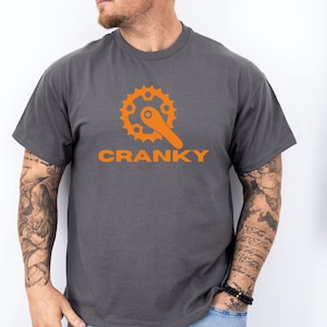 Cranky Mountain Bike Cycling Tee, Unisex Size T-shirt, Gift for Men Women, MTB, Cyclist, Gift for Cyclists Mountain Biker, Humor Bike Shirt