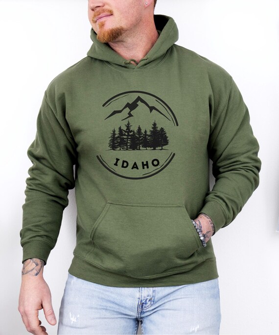Idaho Berg Bäume Grafik auf Unisex Herren Damen Hoodies