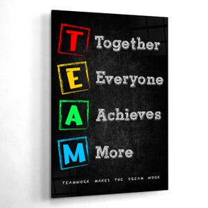 Office Wall Art | Together We Succeed: Inspiring Teamwork Canvas Wall Art, Workspace With Teamwork Art, Office Art for Team Synergy