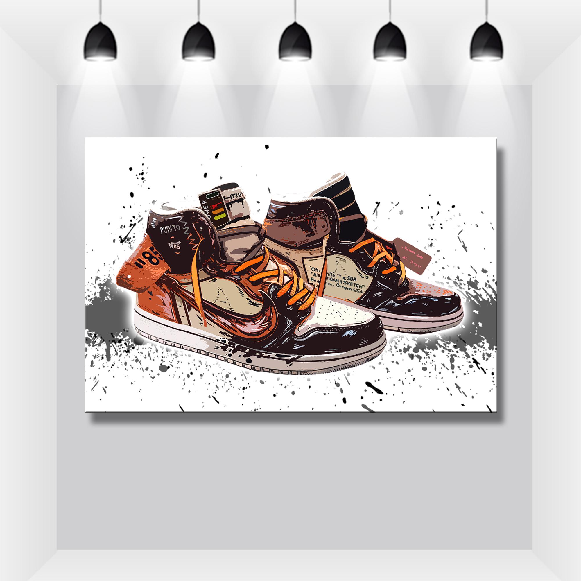 Shoes Street Art Canvas | Sneaker Art, Hiphop Art, Teen Room Decor ...
