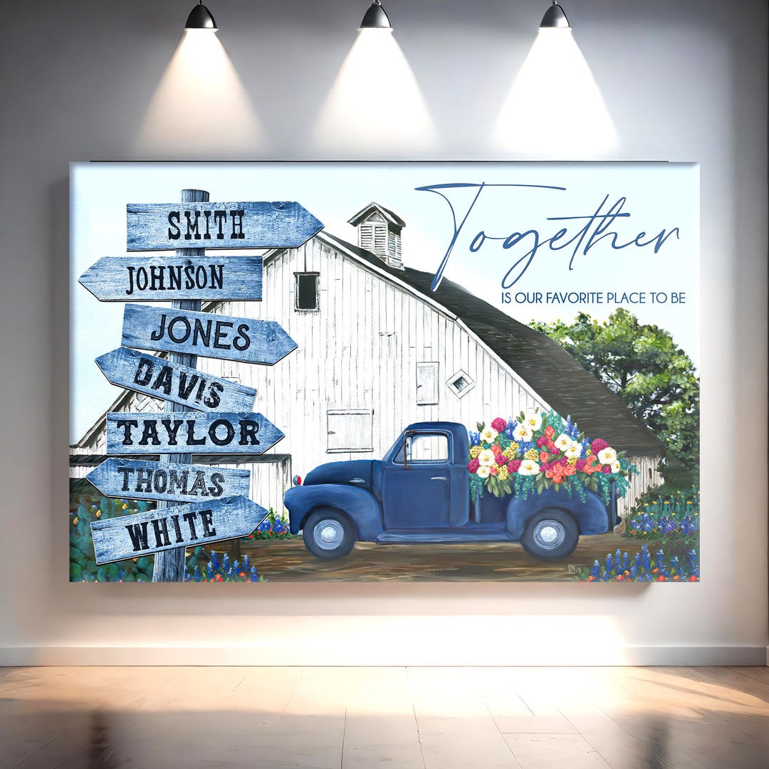 Family Wall Art Barn Wood Farmhouse Quote Art, Custom Rustic Family