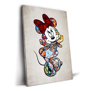 Disney Art | Minnie Mouse Vintage Floral Home Decor, Disney Room Aesthetic, Mickey and Minnie Canvas Print, Disney Couple Gift, Disney Fan