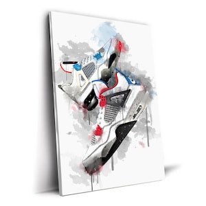 Sneaker Canvas Wall Art | Hypebeast Street Art Print for Wall Decor, Teen Room Sneaker Art, Graffiti Style Canvas Print for Urban Decor