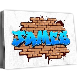 Street Art & Graffiti Canvas | Personalized Name Art, Street Style: Custom Graffiti Art For Your Space, Urban Art, Custom Wall Decor