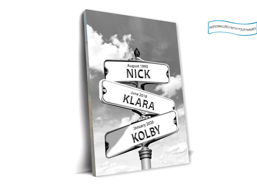 Family Wall Art | Street Sign - Personalized Family Name Canvas ...