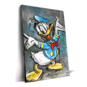 Disney Street Art Decor | Donald Duck Art Print, Modern Disney Home Decor, Mickey&#39;s Friend, Contemporary Disney Art, Kids Room Decor
