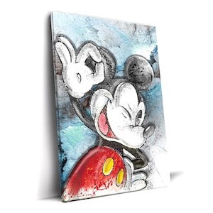 Disney Street Art Decor | Mickey Pop Art Canvas Prints, Urban Disney Wall Decor, Abstract Mickey Art, Kids Room Wall Art