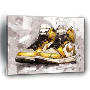 Sneaker Canvas Wall Art | Sport Wall Art, Street Style Canvas Print for Hypebeast Decor, Street Art Shoes Decor, Trendy Sneaker Lover Gift