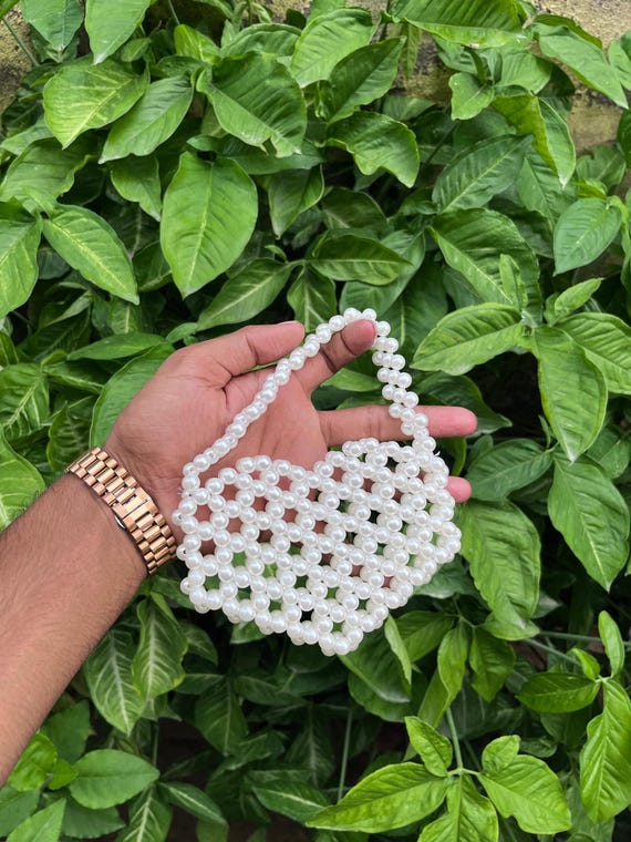 Handmade beaded heart