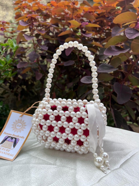 Handmade beaded basket