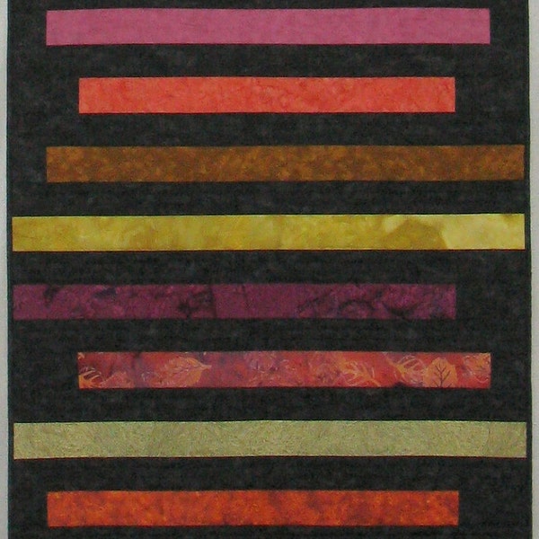 Quilted Wall Hanging or Table Runner  - "Earthy, Spicy"