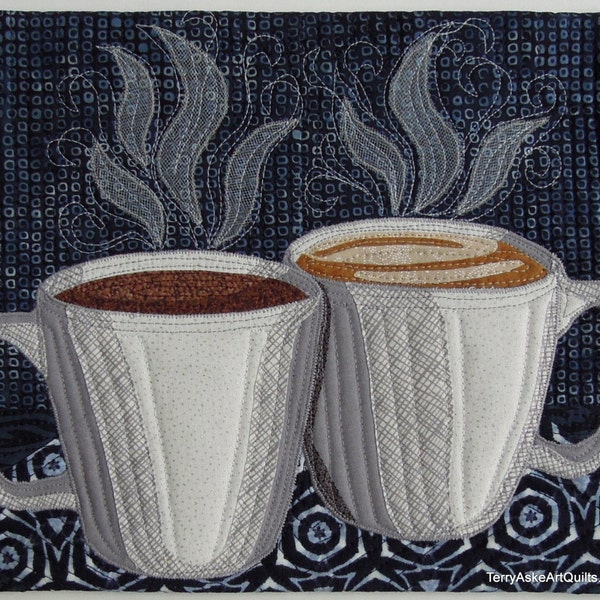 Art Quilt - "Good Morning" - Mini Wall Hanging