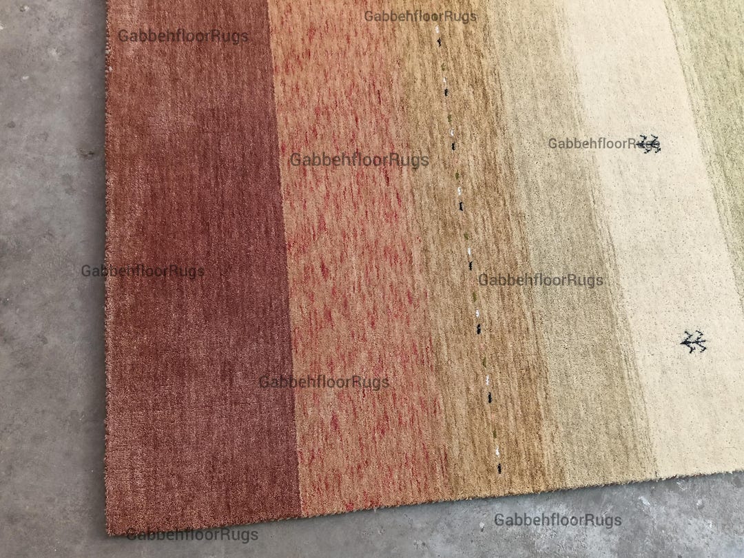 6x9 4x6 Gabbeh Rust Beige Luxury Wool Rug Area Rug for Bedroom Rug ...
