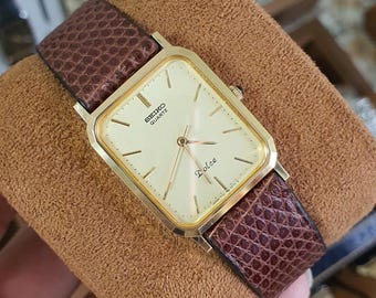 27mm[near Mint] SEIKO Dolce 8N41-5160 Sgp Gold Tank Men's Quartz