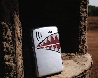 P-40 Warhawk Tiger Shark Engraved Zippo - Etsy