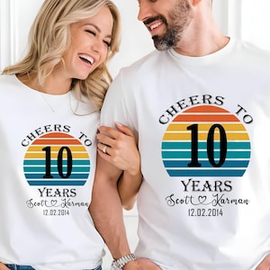 Anniversary Gift T-Shirt For 10 Years Marriage Couple Tee. Anniversary Gift T-Shirt For 10 Years Marriage Couple Tee.