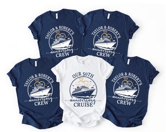 Camisetas personalizadas del 50.º aniversario del crucero, camisetas familiares del crucero