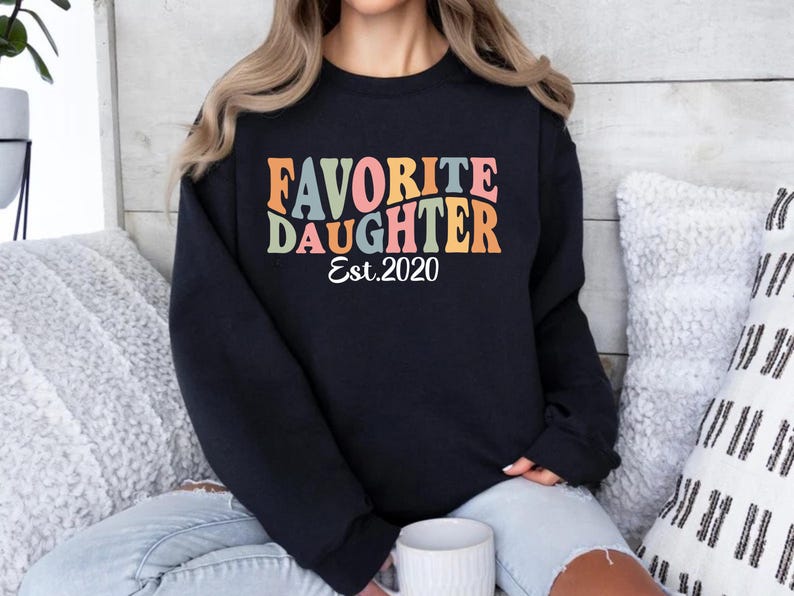 Daughter Gift Shirt Favorite Daughter Shirt Est 2020 Shirt Personalized Daughter Shirt Custom Year Shirt Birth Year Shirt Retro Daughter Tee Family Matching Shirt Trendy Graphic Tee