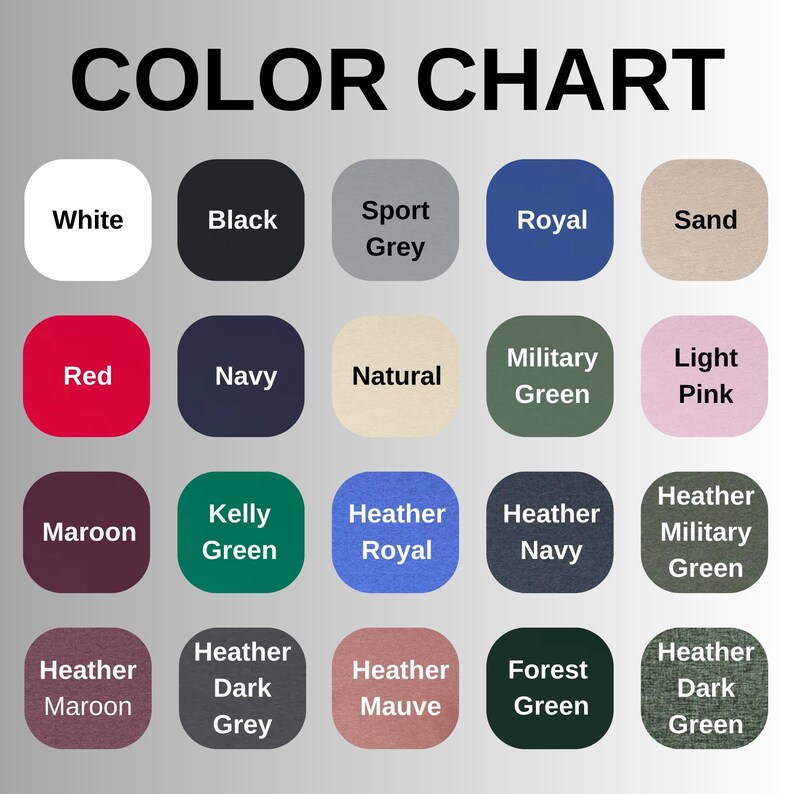 a color chart of different shades of paint