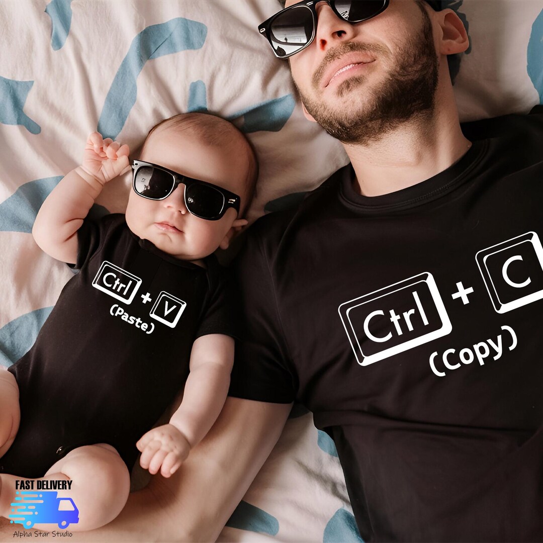 Copy Paste Shirt, Dad and Son Matching Shirts, Copy and Paste Daddy ...