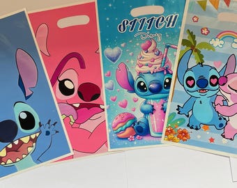 Stitch & Lilo Party Favor Bags, Kids Birthday Treat Bags, Set of 10