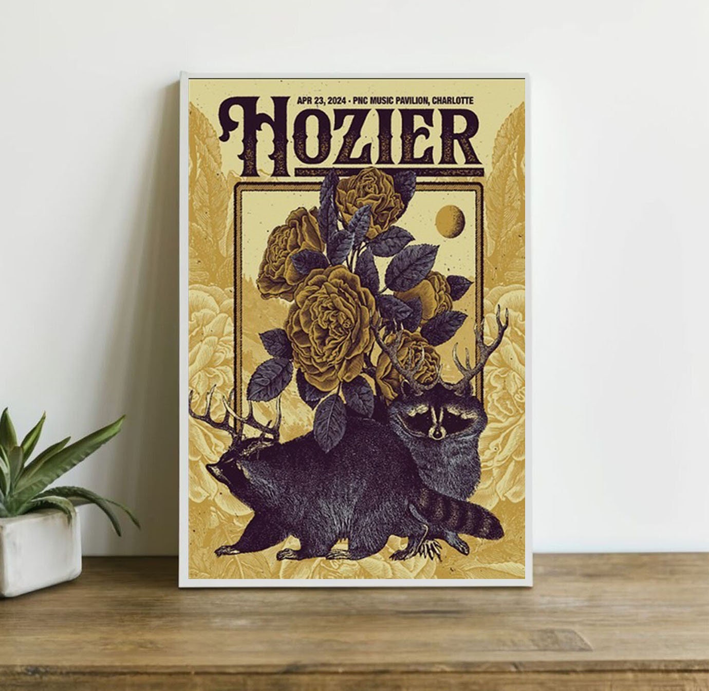 Hozier 4282024 Dallas TX Poster, Hozier Unreal Unearth Tour 2024 by