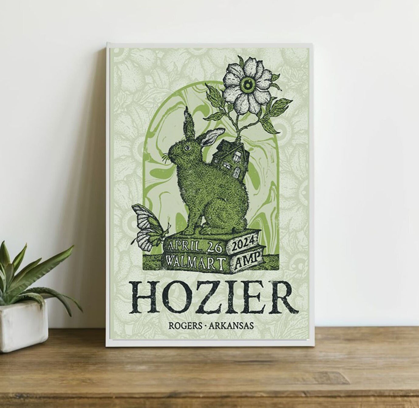 Hozier 4282024 Dallas TX Poster, Hozier Unreal Unearth Tour 2024 by
