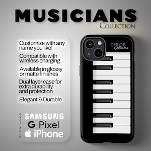 Piano Key Phone Case: Durable Music Lover&#39;s Gift