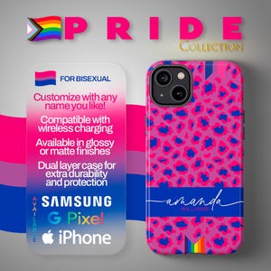 Tough Cases, Gay Pride Bisexual Smartphone Cover, LGBT Rainbow Design, Protective Phone Case, LGBTQ+ Accessory, Unique Gift