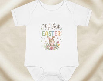 Body infantil "Meu Primeiro Dia de Páscoa" | Body para Bebê